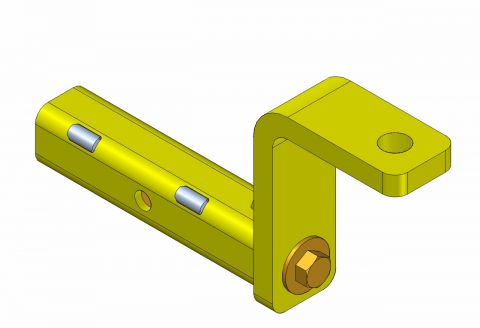 SUPPORT DE BOULE 2 POUCES CLASSE III/IV, TROU 1'', LVE 5''